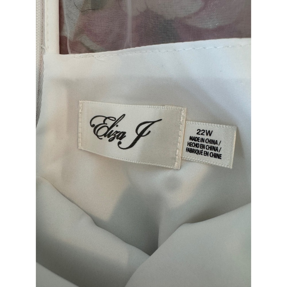 Eliza J Floral Sleeveless Maxi Dress Pink Cream Plus Size 22W Wedding Guest 0603 - Picture 3 of 5